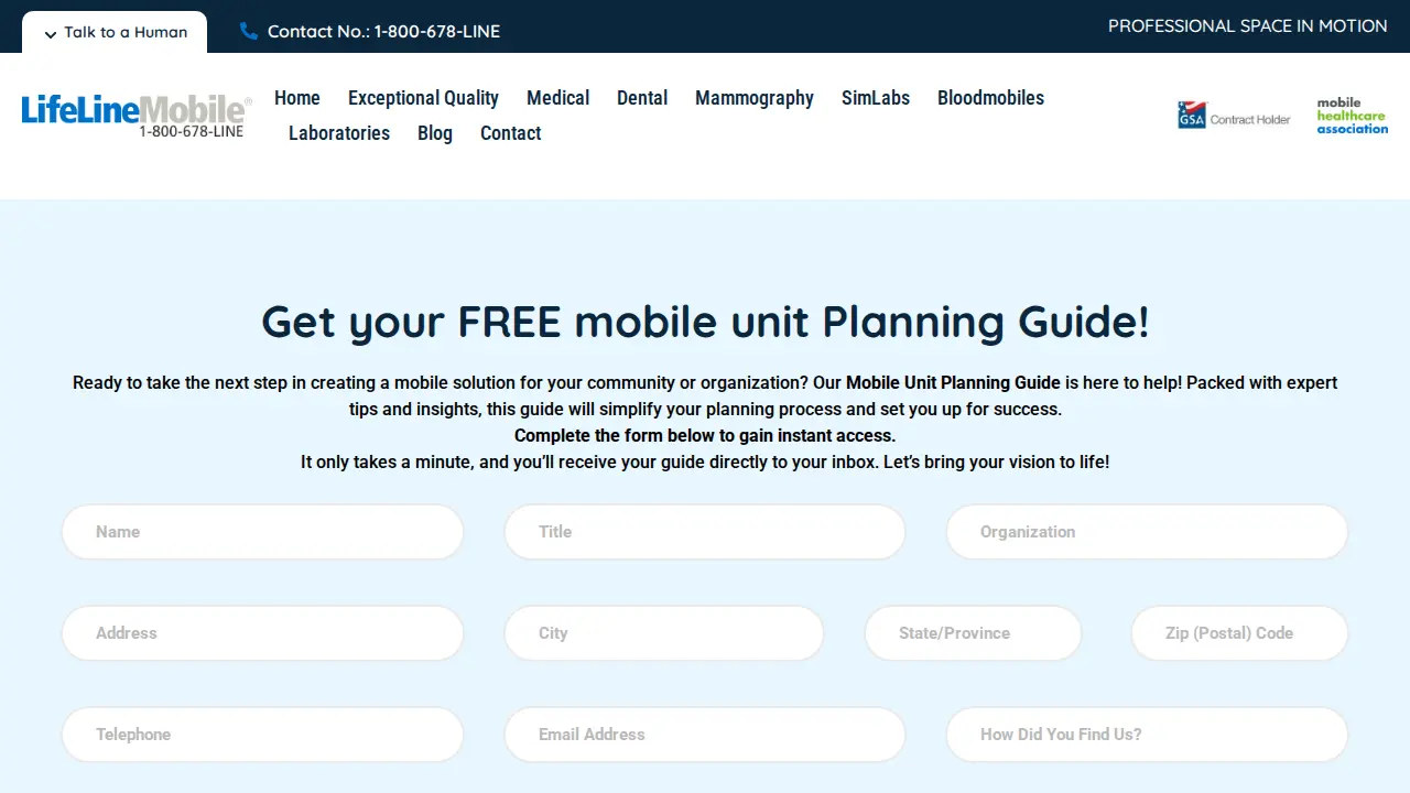 LifeLine Mobile, Inc. page