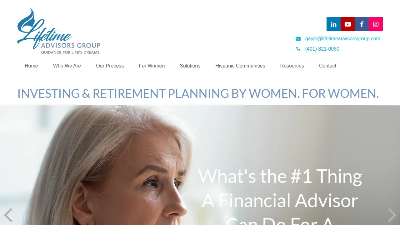 Lifetime Advisors Group page