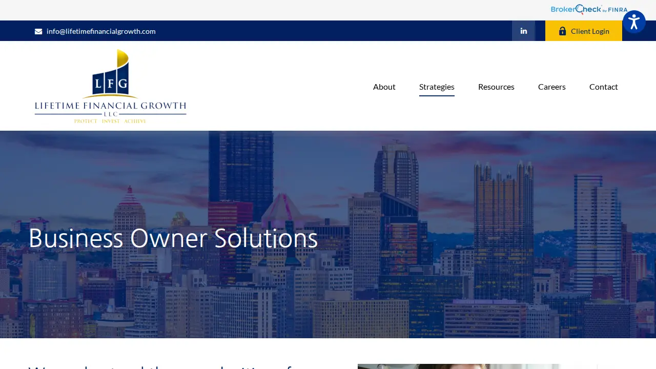 Lifetime Financial Growth page