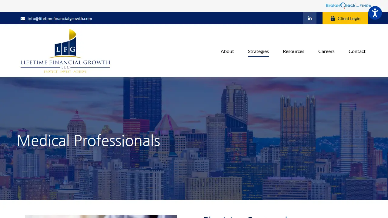 Lifetime Financial Growth page