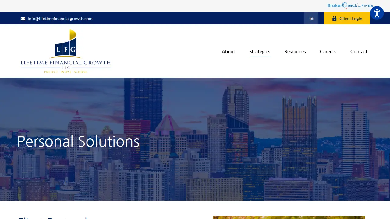 Lifetime Financial Growth page