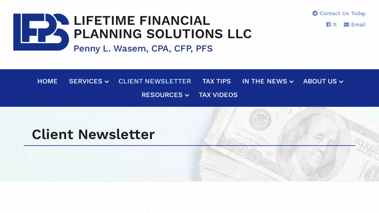 Lifetime Financial Planning Solutions, LLC page
