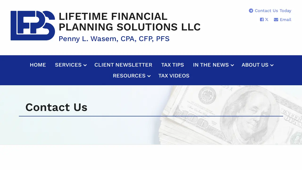 Lifetime Financial Planning Solutions, LLC page