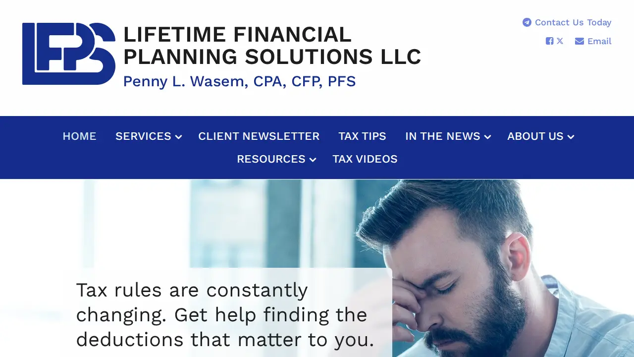 Lifetime Financial Planning Solutions, LLC website