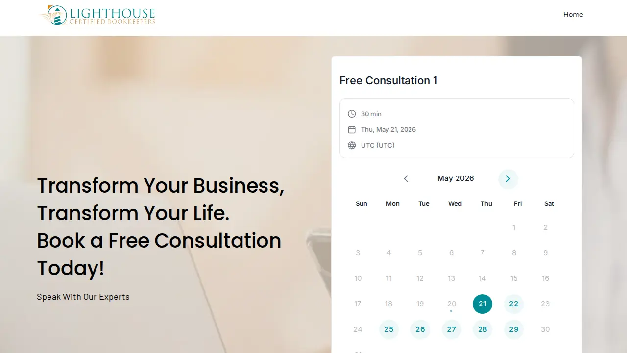 Lighthouse Certified Bookkeepers page