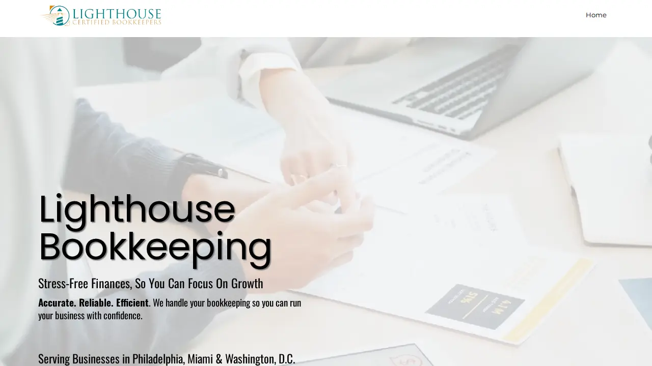 Lighthouse Certified Bookkeepers page