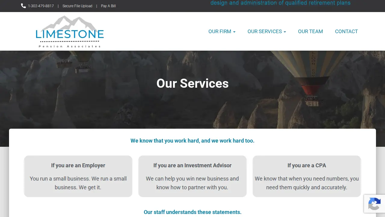 Limestone Pension Associates page