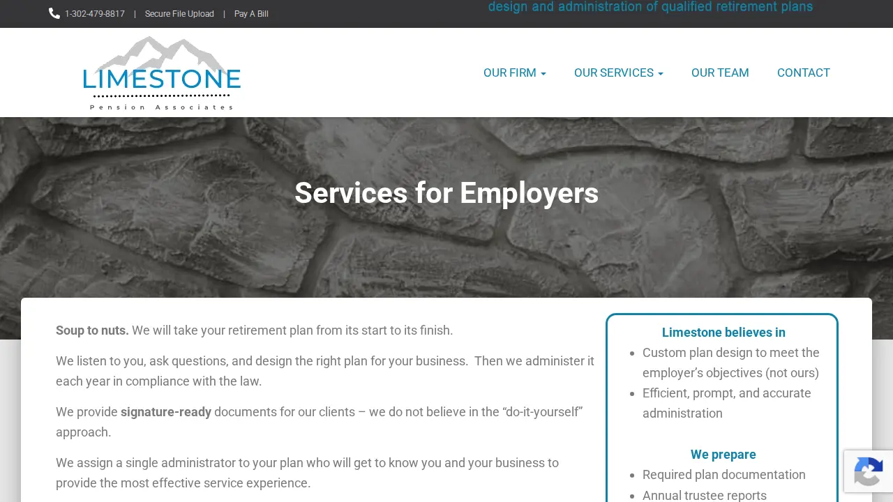 Limestone Pension Associates page