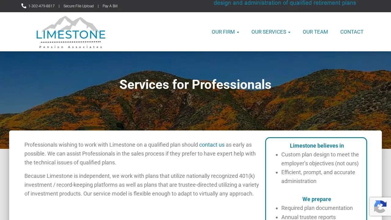 Limestone Pension Associates page
