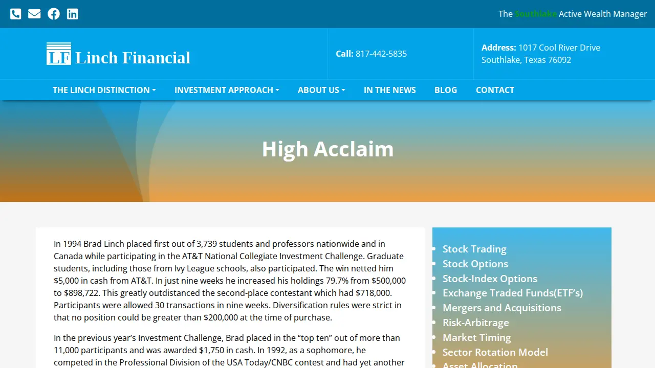 Linch Financial, LLC page