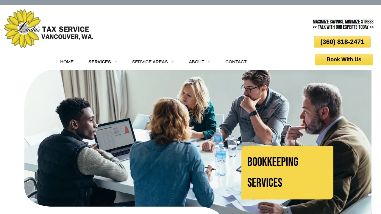 Linda's Tax Service page