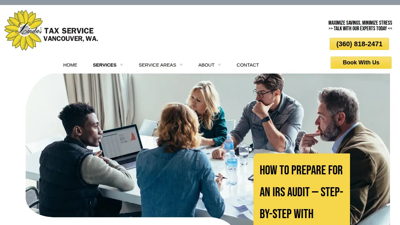 Linda's Tax Service page