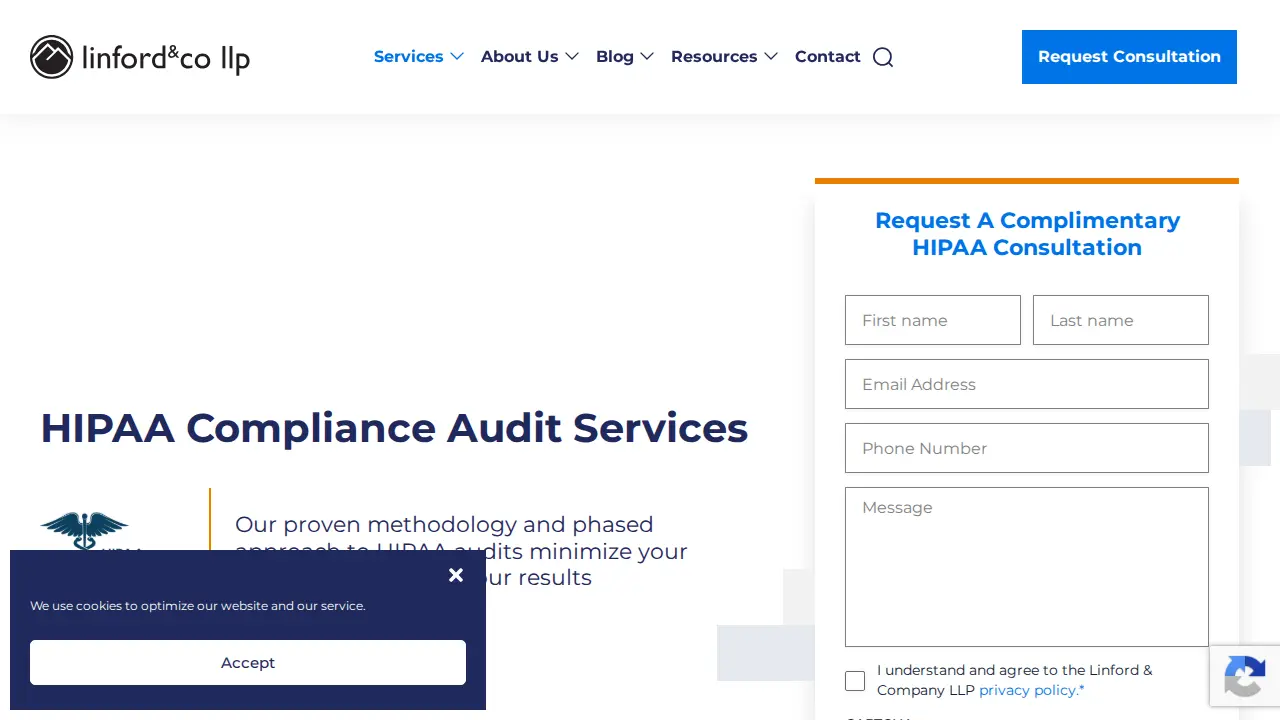 Linford & Company LLP page