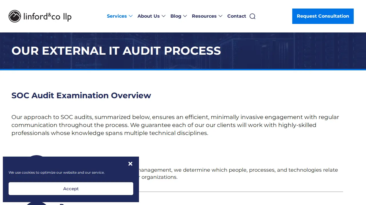 Linford & Company LLP page