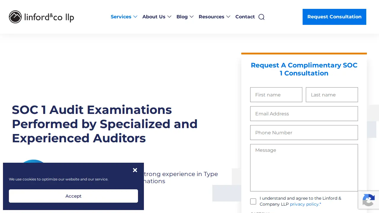 Linford & Company LLP page