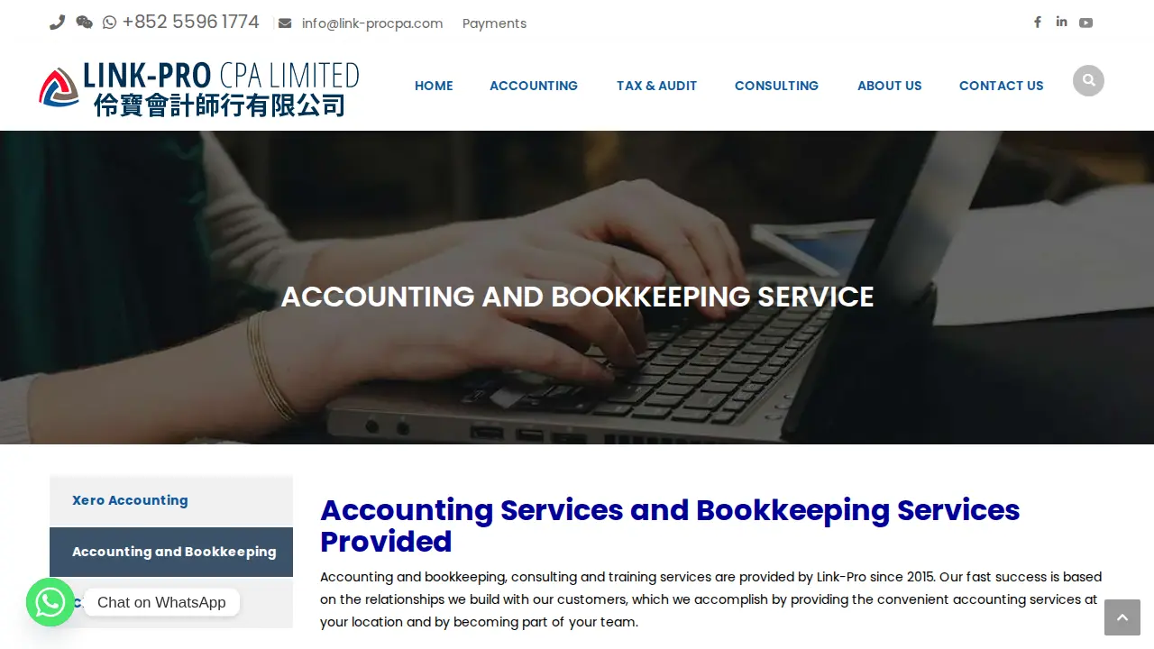 Link-Pro CPA Limited page