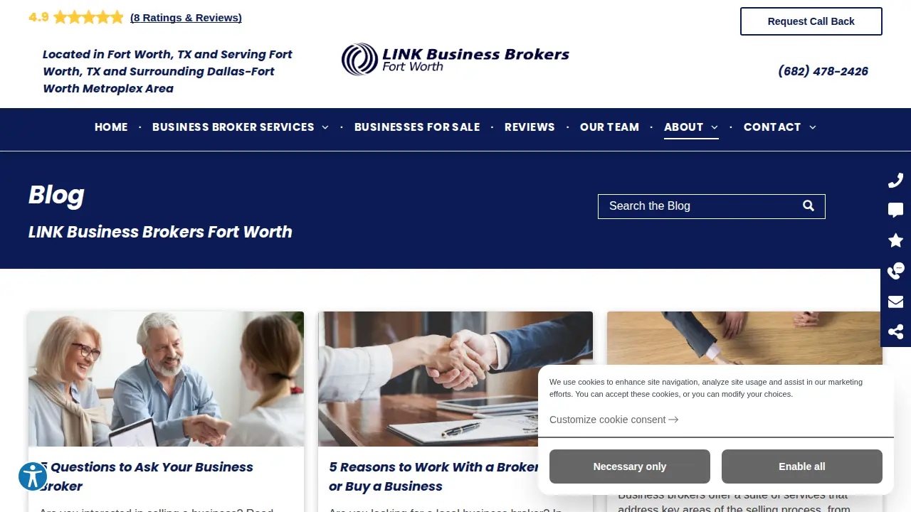 LINK Business Brokers Fort Worth page