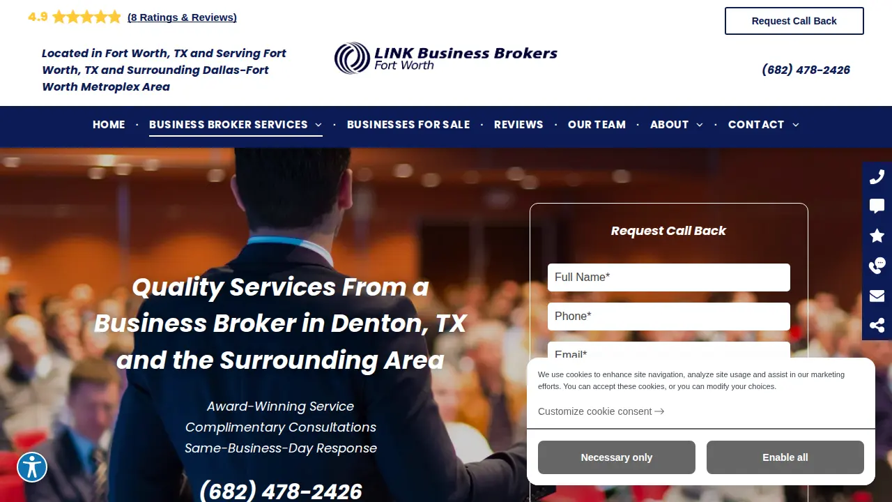 LINK Business Brokers Fort Worth page
