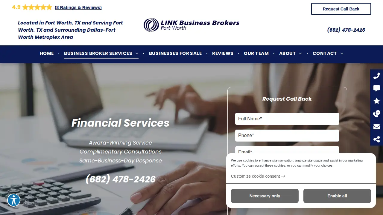 LINK Business Brokers Fort Worth page