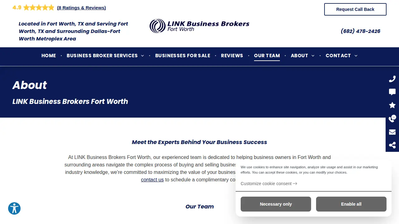 LINK Business Brokers Fort Worth page