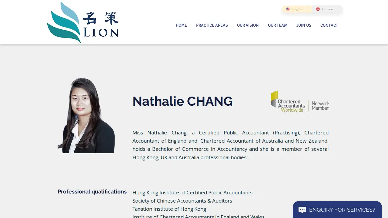 Lion CPA Limited 名策會計師事務所有限公司 l Lion Consulting, Limited 名策專業商務有限公司 page