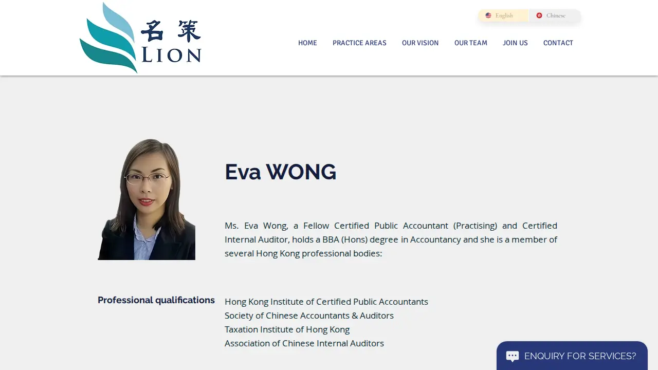 Lion CPA Limited 名策會計師事務所有限公司 l Lion Consulting, Limited 名策專業商務有限公司 page