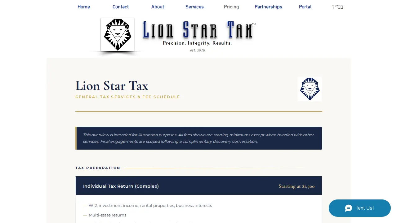 LST Lion Star Tax | Strategic Tax Advisors page