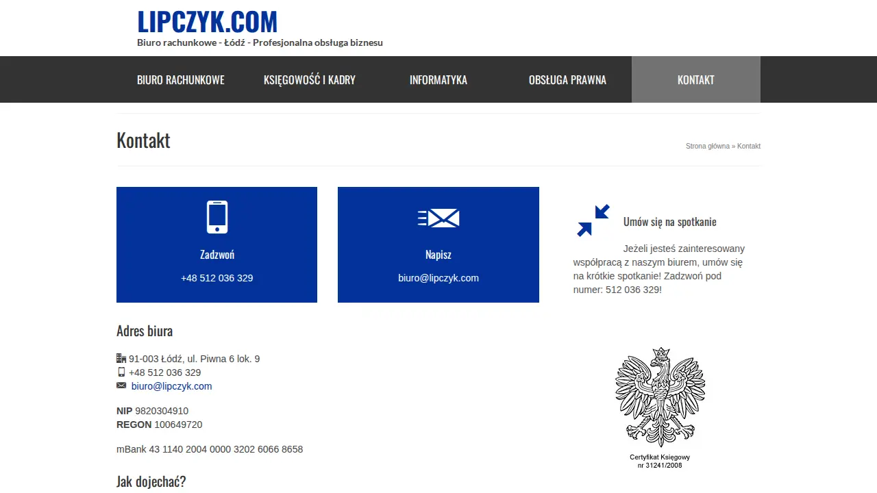 Biuro Rachunkowe Krzysztof Lipczyk page