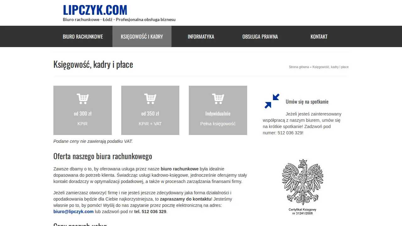 Biuro Rachunkowe Krzysztof Lipczyk page