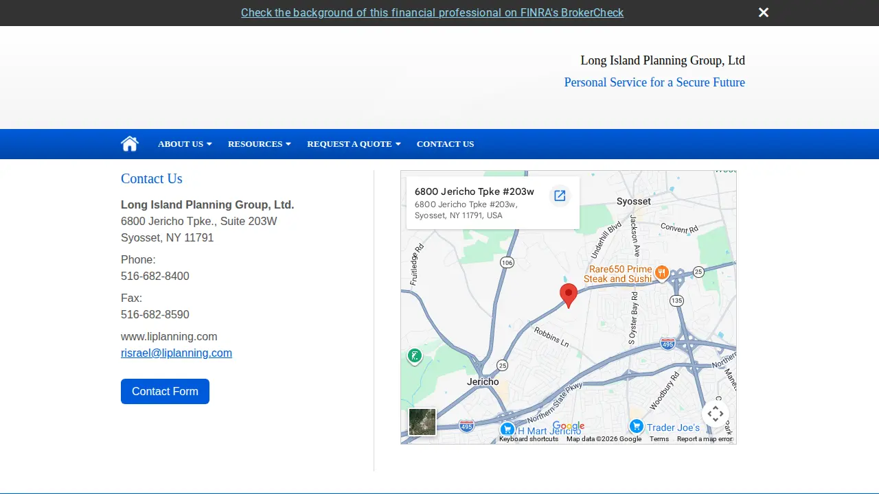 Long Island Planning Group page