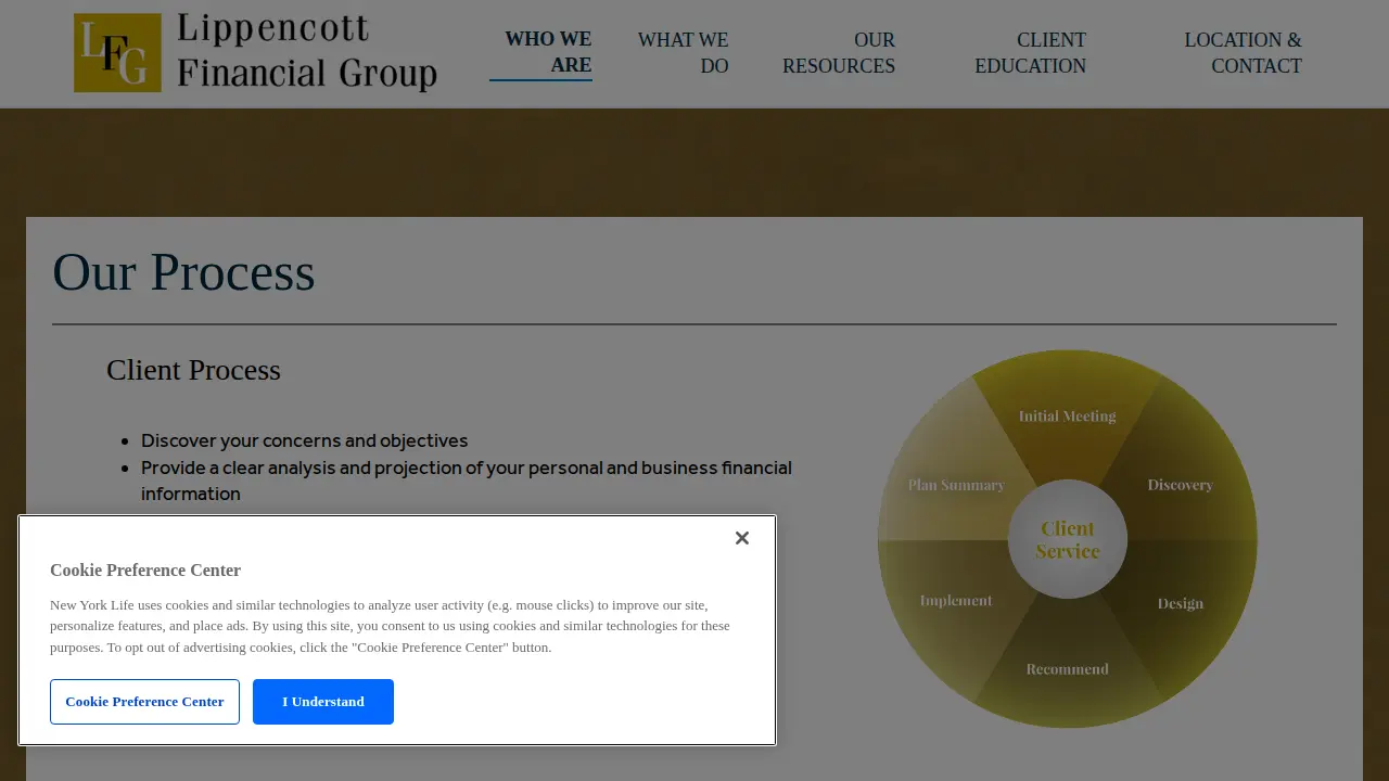 Lippencott Financial Group page