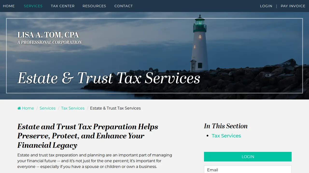 Lisa Tom CPA page
