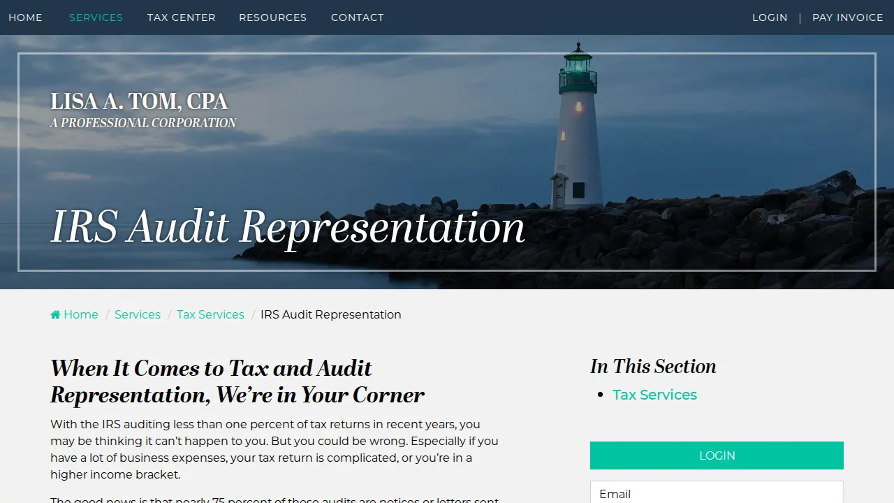 Lisa Tom CPA page