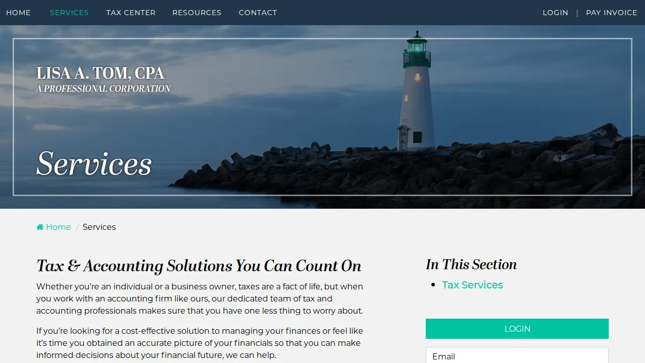 Lisa Tom CPA page