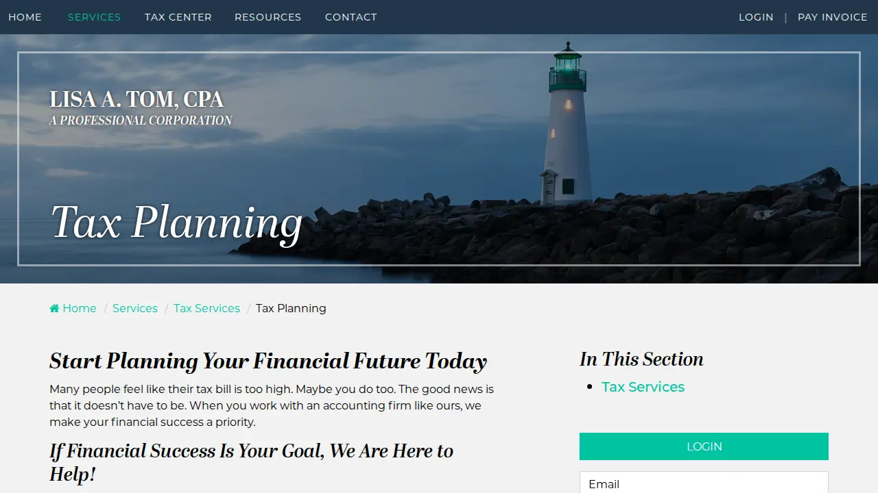 Lisa Tom CPA page