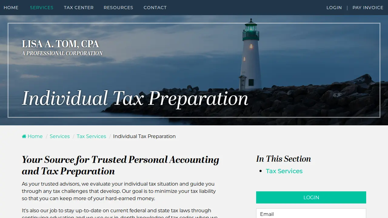 Lisa Tom CPA page