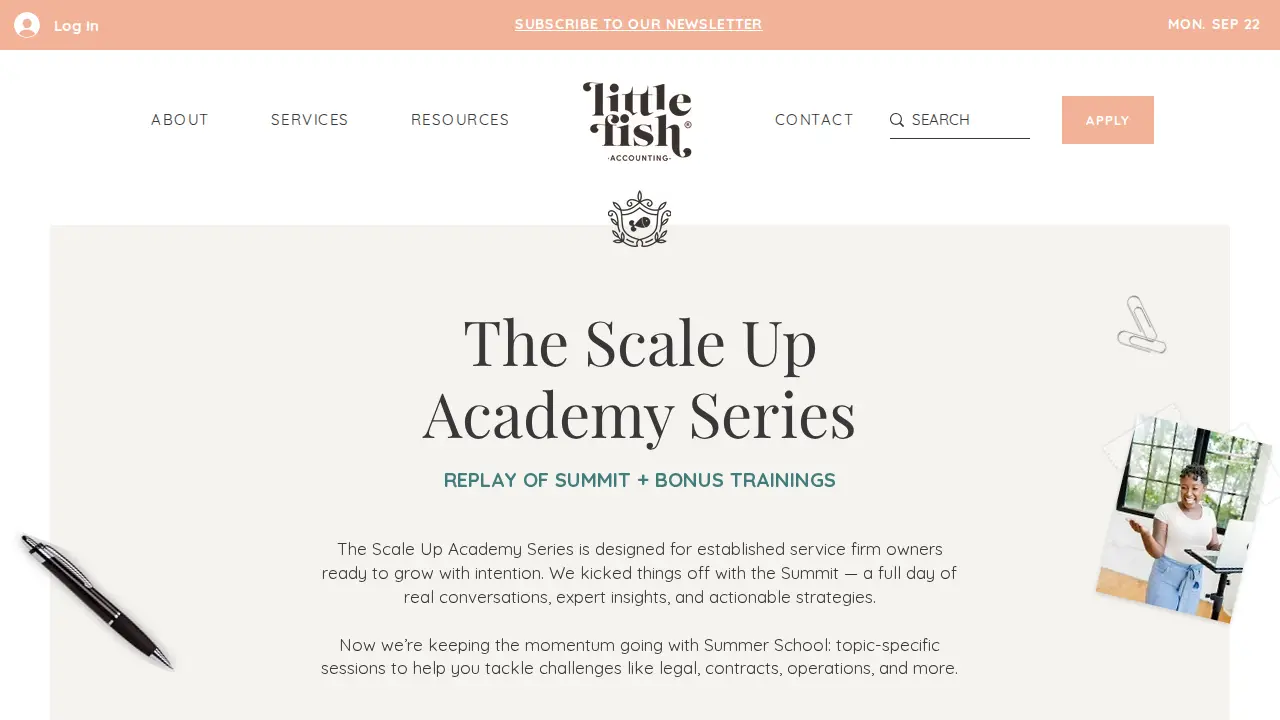Little Fish Accounting page