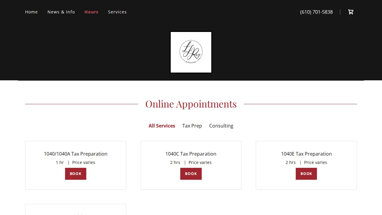 LJ Ray & Associates page