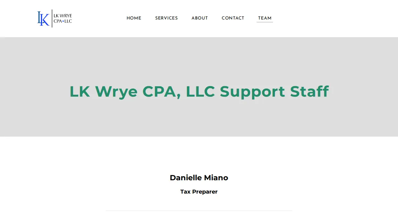 LK WRYE CPA LLC page