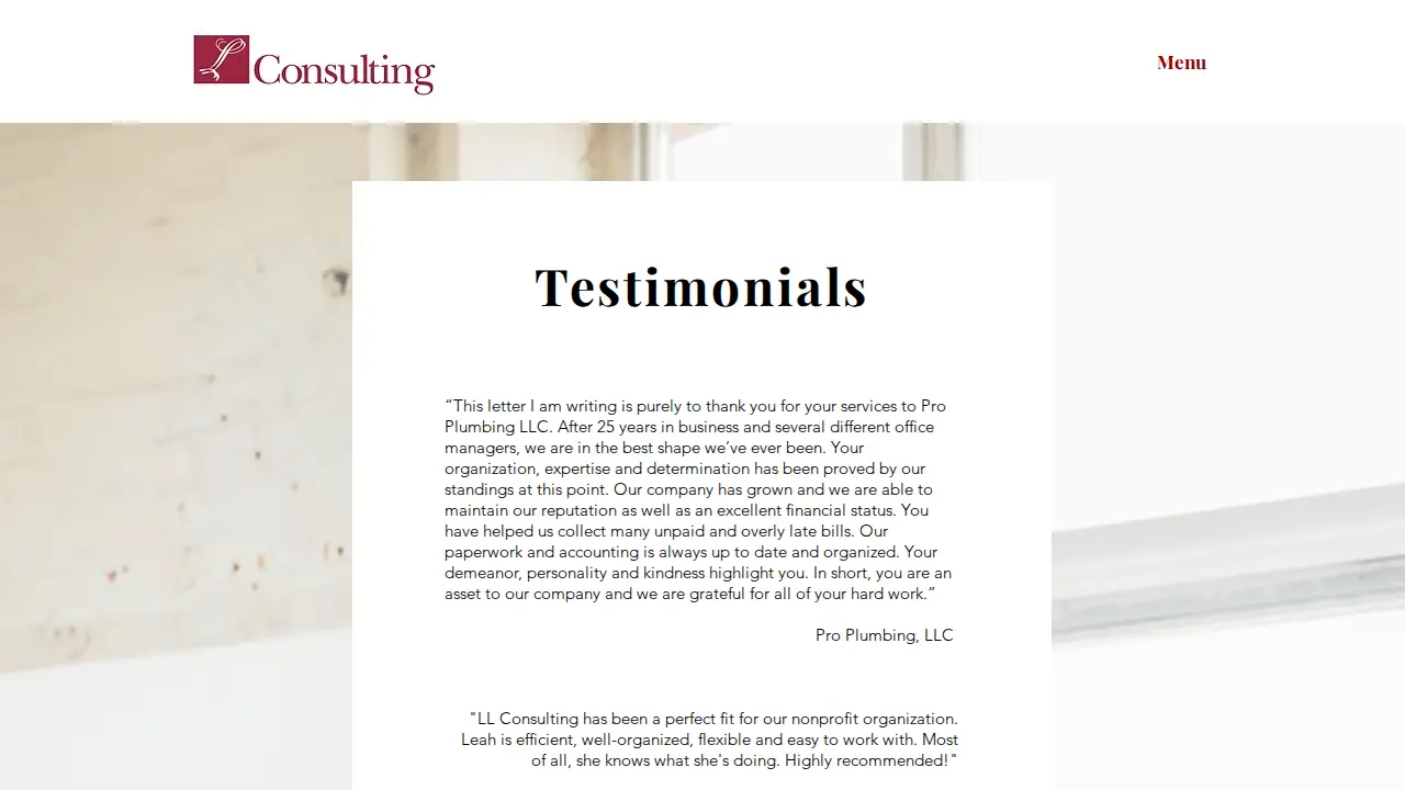 LL Consulting Inc page