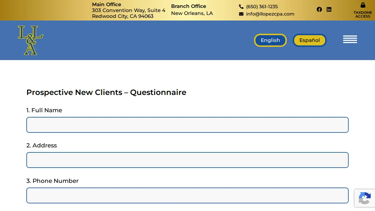 L. Lopez, CPA & Associates Inc. page