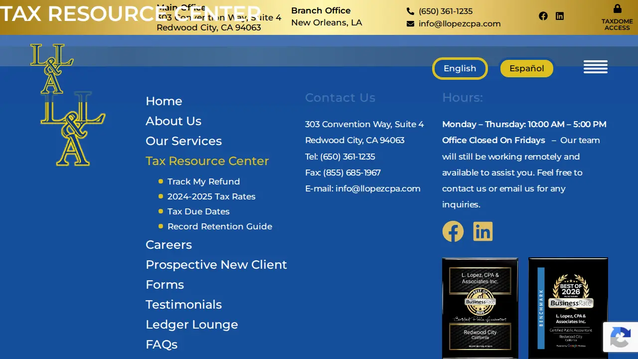 L. Lopez, CPA & Associates Inc. page