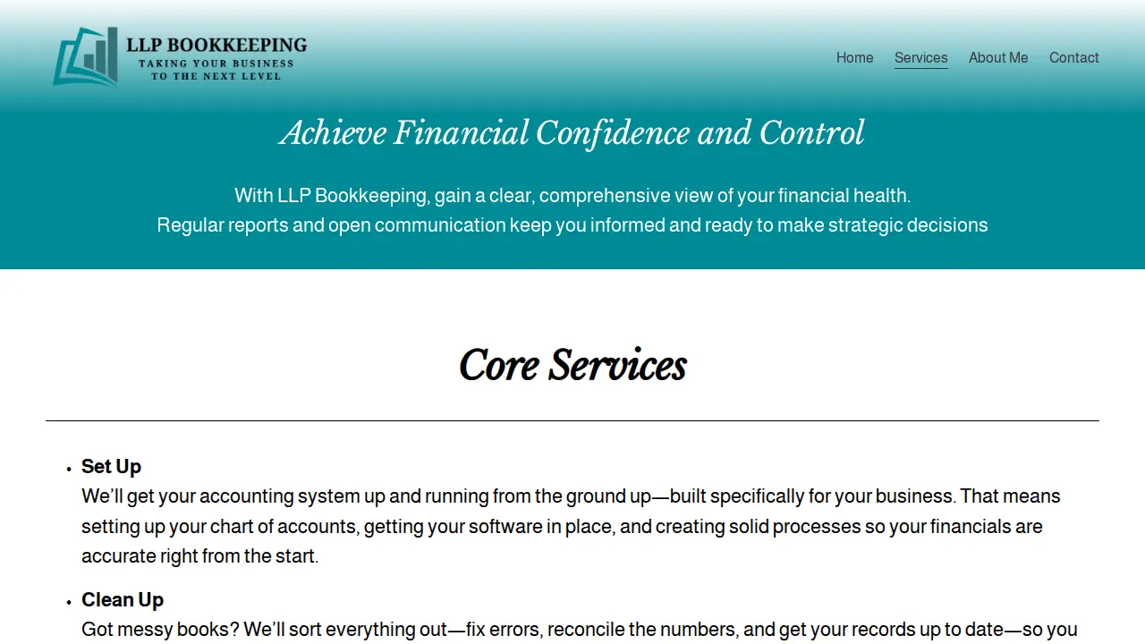 LLP Bookkeeping page