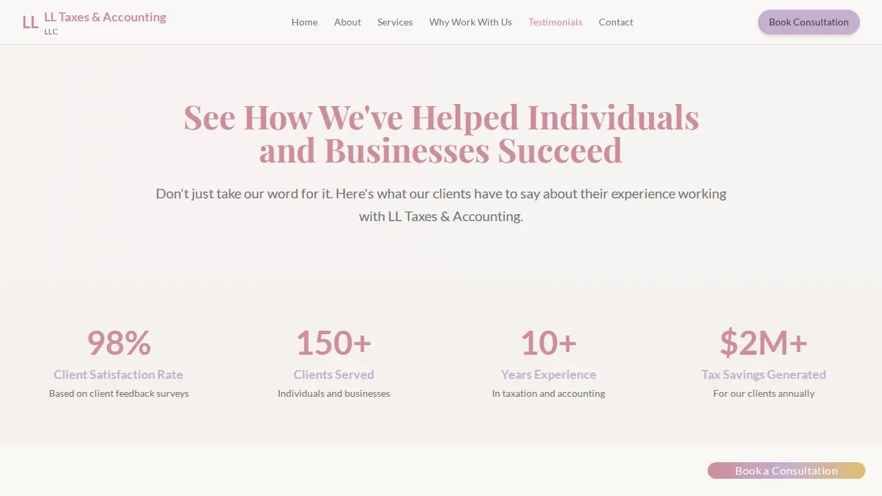 LL Taxes & Accounting, LLC page