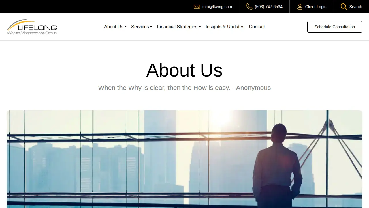 Lifelong Wealth Management page