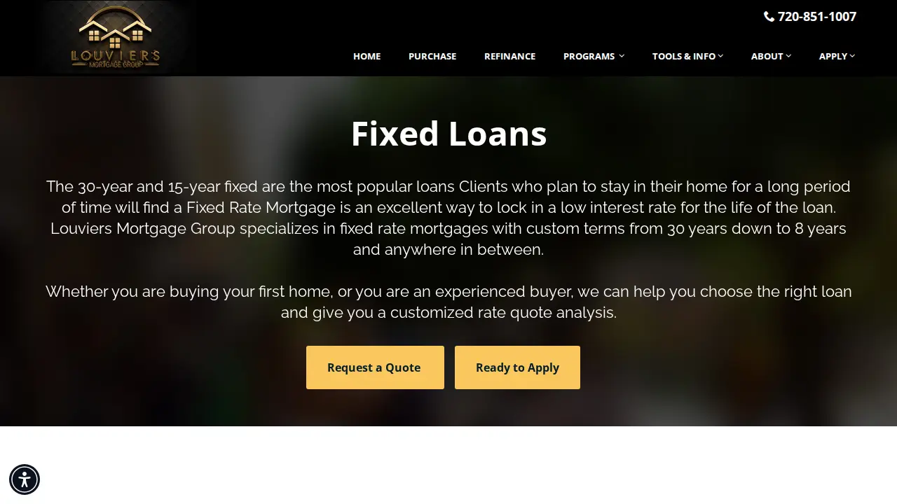 Louviers Mortgage Group page