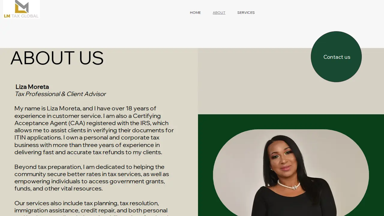 LM Taxglobal corp multiservices page