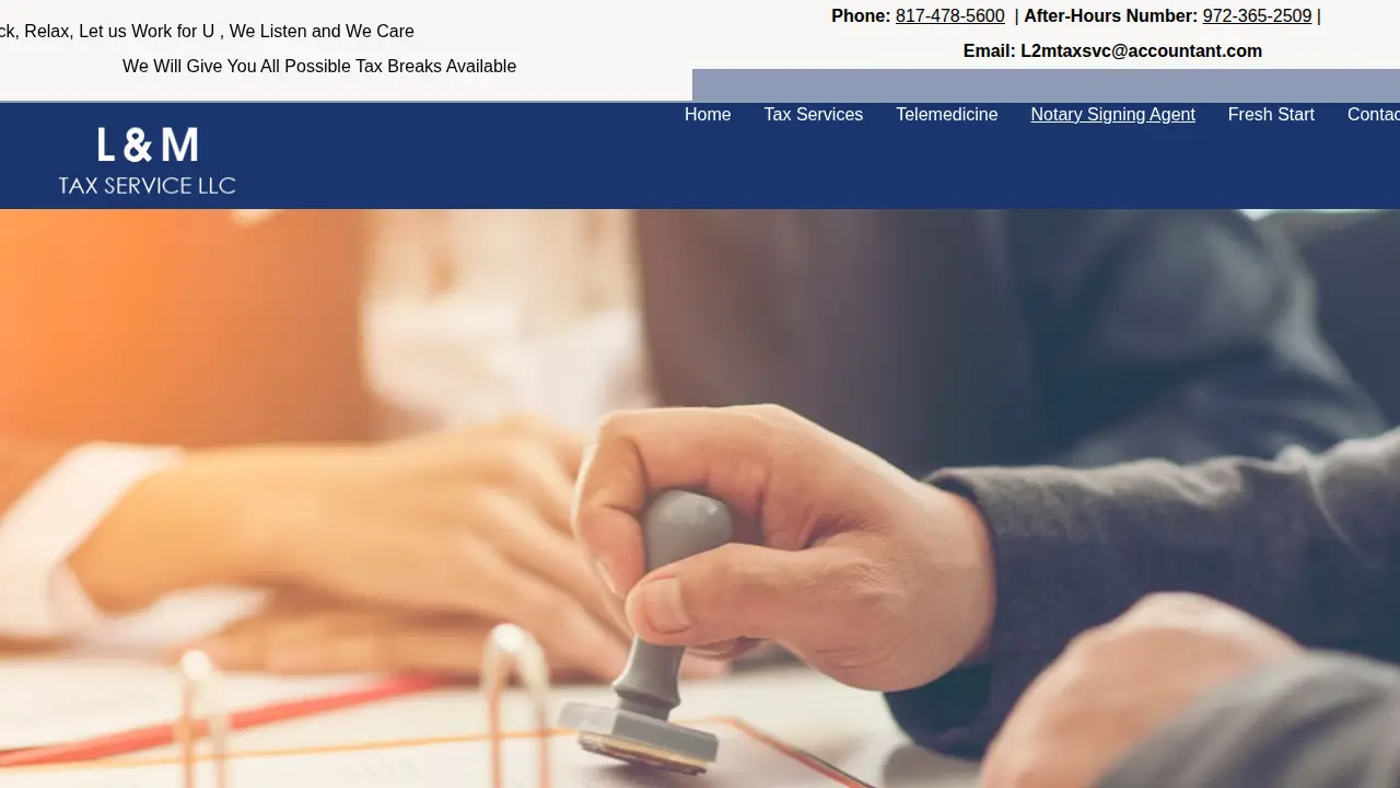 L & M Tax Service LLC page