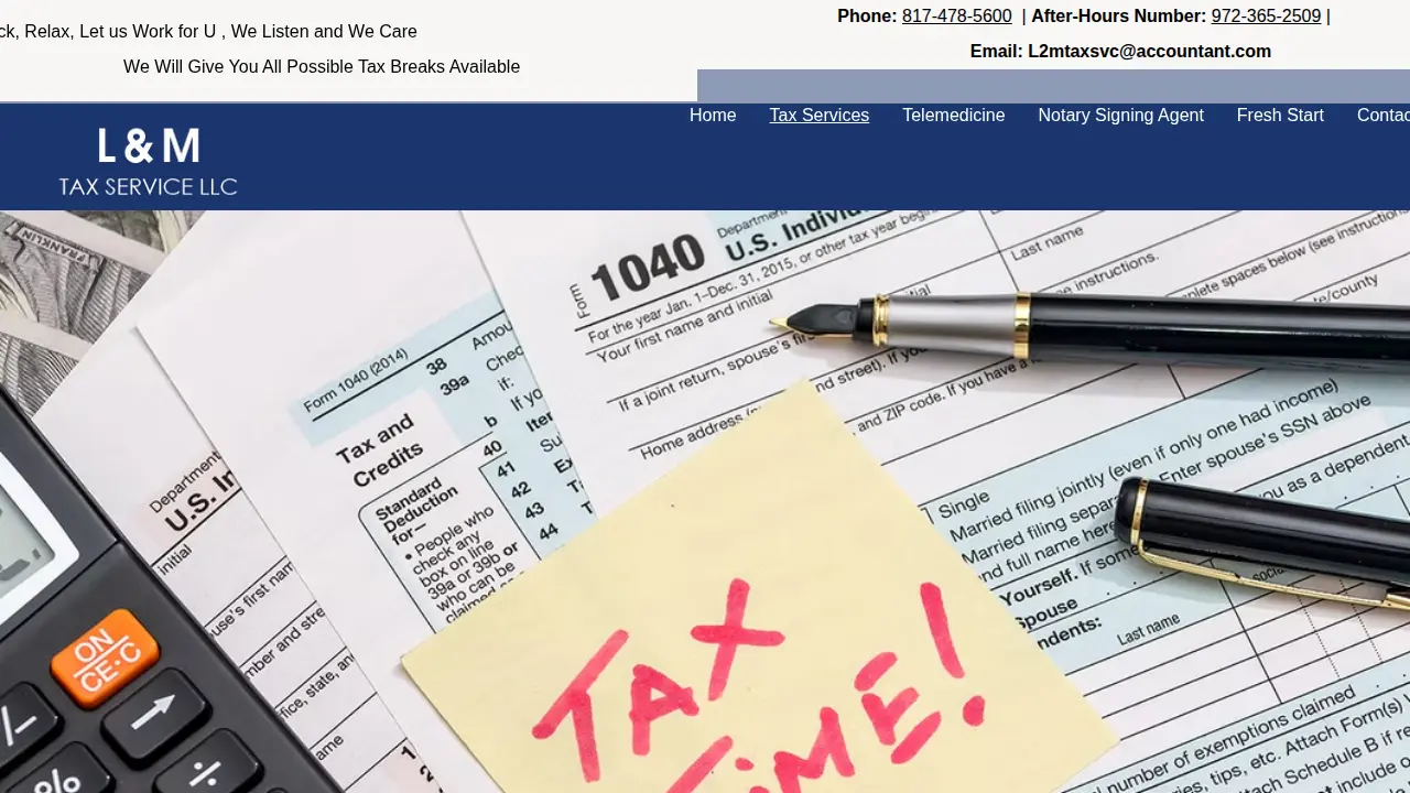 L & M Tax Service LLC page