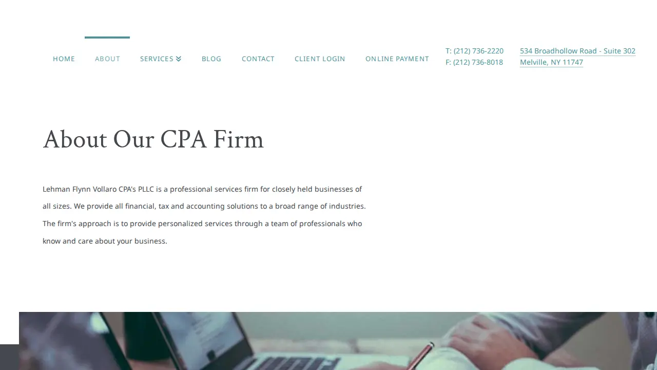 Lehman Flynn Vollaro CPA's PLLC page